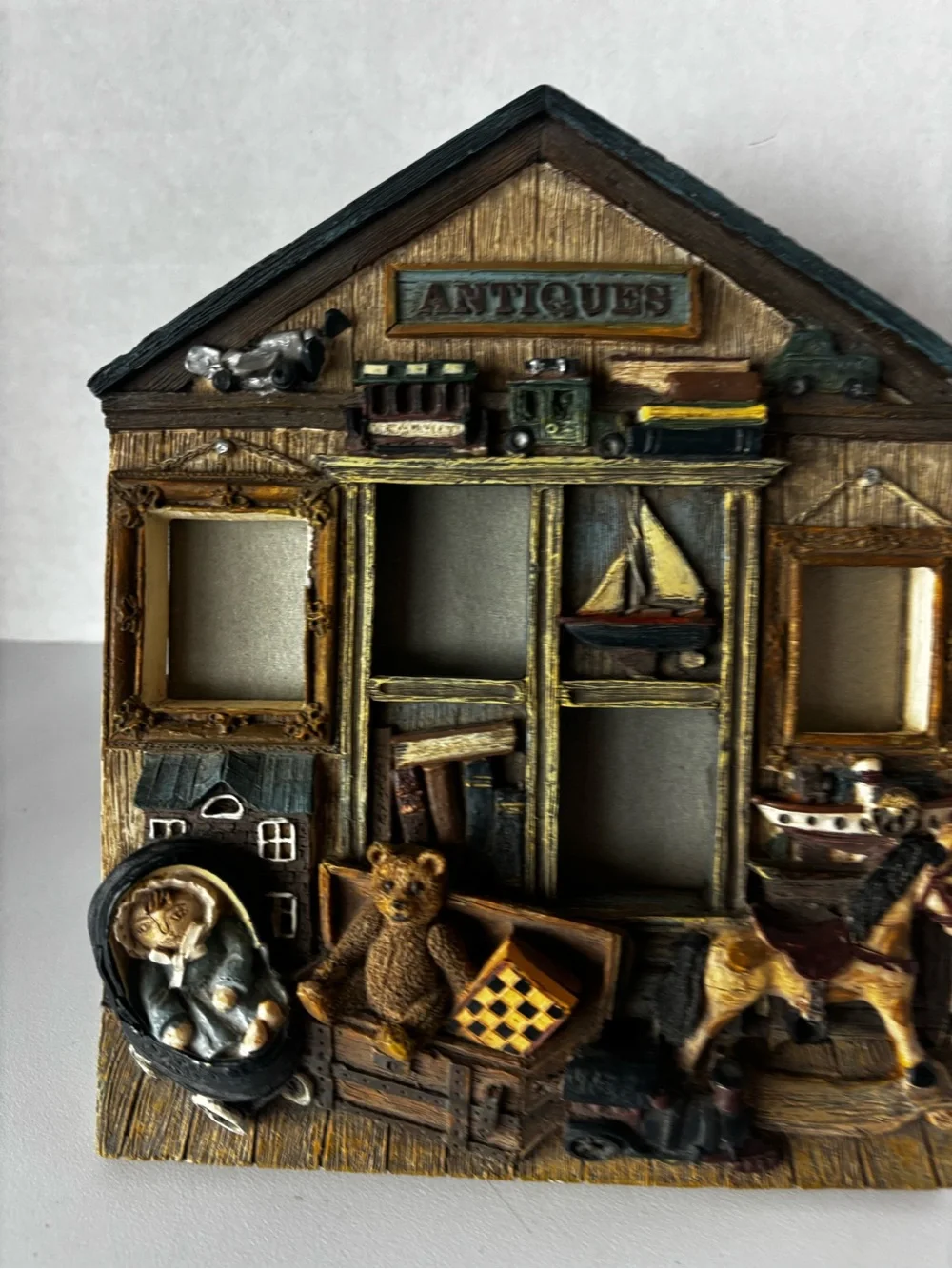 1995 Figi Graphics 3d Antique Toy Shop Picture Frame Collage